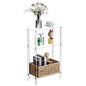 Clear Acrylic Narrow Side Table for Small Spaces, 15.7" L x 7.87" W x 24.6" H, 3 Tier Rectangle Slim End Table Nightstand, Small Skinny Bedside Table for Living Room, Bedroom, Bathroom - size: 3 Tier 1 Pack