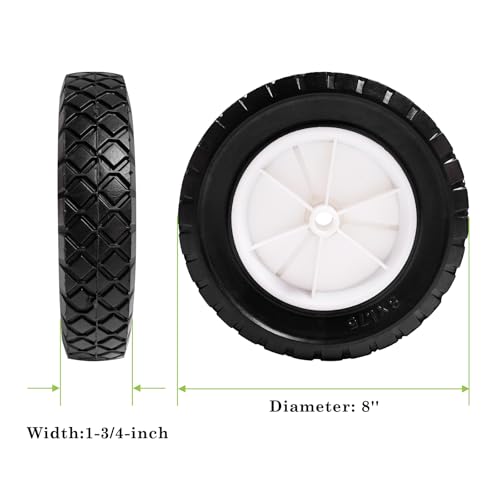 Parts Camp 8 inch Plastic Wheel Fits Oregon 72-108 hand trucks,lawnmowers,utility carts,Radio Flyer Wagon, BBQ Grill,Lawn Sprayer,Trash Can Universal Wheel 9613 - size: 8-inch