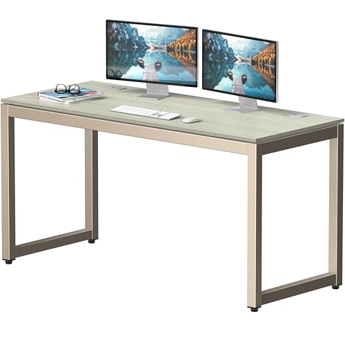SHW 55-Inch Commercial-Grade Office Computer Desk, Maple - color: Maple, size: 55-Inch