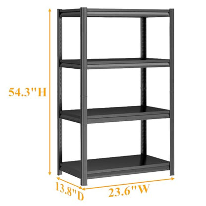4 Tier Kitchen Storage Shelf, Kitchen Organizers Space Saving All Steel Freestanding Rack, Heavy Duty Metal Shelving Unit, Adjustable Open Shelf for Pantry Organizers and Storage. 54"H×23.6"W×13.8"D - size: 4 Tier 54"H×23.6"W×13.8"D
