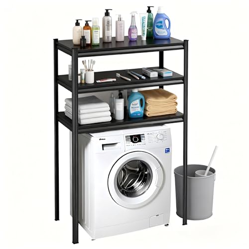 Over The Washer and Dryer Storage Shelf, Height-Adjustable 4-Tier Metal Heavy Duty Over The Washer, Organizer Rack for Washer Dryer, Laundry Room Organizer Rack, Multi-Functional Storage Shelf - size: 54.3"Hx 39.4"W x19.7"D