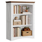 IRONCK 43" Tall 3-Tier Bookshelf, Farmhouse Bookcase White | White finish, anti-tip design, wood thick shelf, 30" wide floor-standing unit for home office, living room, bedroom