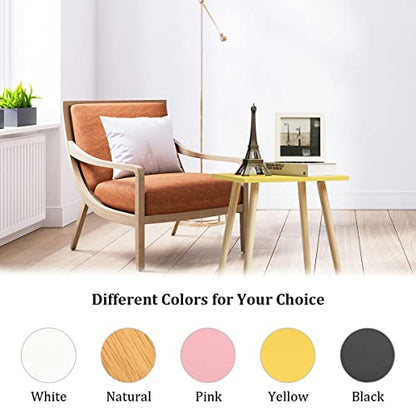 FORAOFUR Side Table, Small End Table Accent Living Room Bedroom Balcony Office, Modern Bedside Home Decor, Easy Assembly, (Yellow, 15.75D x 11.8W 16.54H in) | Yellow wood, modern rectangular, fits living/bedroom/balcony, compact, versatile, sturdy nightst