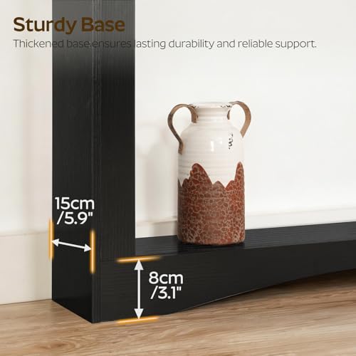 Narrow Console Table, 5.9'' Thin Entryway Table, Behind Couch Table for Small Spaces, Small Farmhouse Hallway Table, for Living Room, Hallway, Foyer, Black CT19BK - color: Black