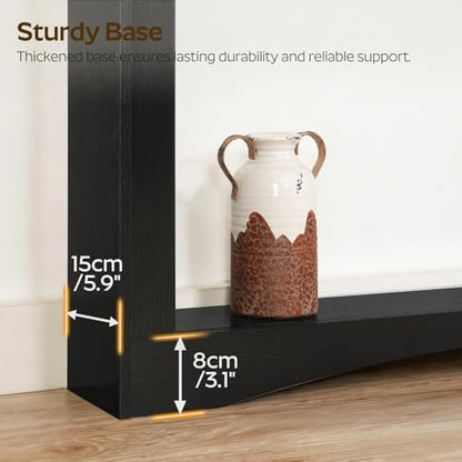 Narrow Console Table, 5.9'' Thin Entryway Table, Behind Couch Table for Small Spaces, Small Farmhouse Hallway Table, for Living Room, Hallway, Foyer, Black CT19BK - color: Black