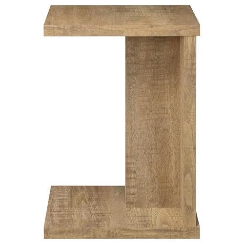 Coaster Home Furnishings - Clower - Wood - C-Shaped Side Table with Rectangular Top, Open Form, and Square Edges - Living Room - Mango - 930277 - color: Mango