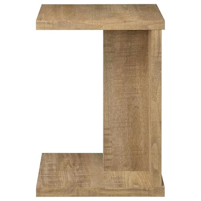 Coaster Home Furnishings - Clower - Wood - C-Shaped Side Table with Rectangular Top, Open Form, and Square Edges - Living Room - Mango - 930277 - color: Mango
