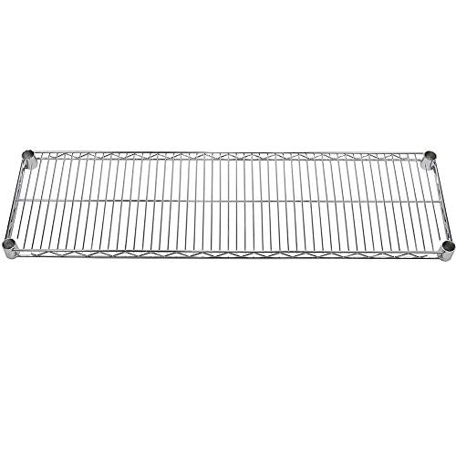 Shelving Inc. 12" d x 42" w Chrome Wire Shelving with 2 Tier Shelves, Weight Capacity 800lbs Per Shelf - size: 12"d x 42"w x 14"h