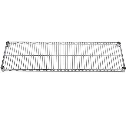 Shelving Inc. 12" d x 42" w Chrome Wire Shelving with 2 Tier Shelves, Weight Capacity 800lbs Per Shelf - size: 12"d x 42"w x 14"h