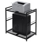 OYEAL Computer Tower Stand, PC Tower Stand Metal Rolling Cart Holds up to 40lbs, 2 Tier Mobile Printer Stand with Storage Under Desk for Home & Office, Black - color: Black