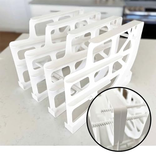 FIFO Can Tracker 4-Pack - 3-Tier Rotating Food Can Organizer for Pantry, Expandable Soda Can Storage for Kitchen, Holds 54 Cans of Food or Soda - size: 4 Pack, style: 54 can