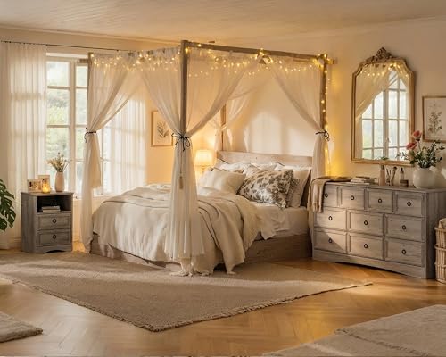 LGHM Set of 2 Nightstand, Large Night Stand with 2 Drawers, 17.7" W Accent Bed Side Table and End Table with Large Open Compartment for Bedroom, Living Room,Gray