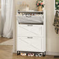 Maupvit Shoe Storage Cabinet with 3 Flip Drawers, Freestanding Organizer with Metal Legs for Entryway, Narrow Shoe Rack Cabinet, White - color: White, style: 3-Drawers