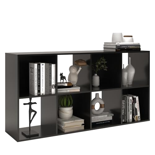 8 Cube Shelf with Anti-Tipping Kits + Reversible Open Back Bookcase, Multi Layer and Multi Grid Partition Layout (Chocolate 11in) | 2026, Anti-Tipping Kits, Reversible Open Back, Multi Layer Multi Grid Partition - color: Chocolate, size: 8 Cube 11in