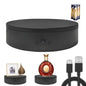 Rotating Display Stand Easy to Switch Direction, Adjustable Speed, Motorized Elctric Turntable Used for Product Display, Jewelry, Shoes Shooting and Display (7.87" black) - color: 7.87‘’ black