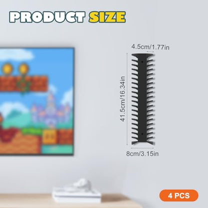 Video Game Storage Wall Mount - 8PCS Heavy-Duty Metal Game Case Holder Media Storage Shelves for PS, Xbox, DVD, Switch Game Organizer Display Stand, Holds up to 152 - size: 8-Pack