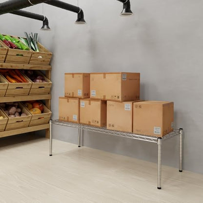 18" Deep x 48" Wide x 14" Height Wire Shelving Kit | 1-Tier | NSF Commercial Storage Rack Unit - size: 18" Deep x 48" Wide