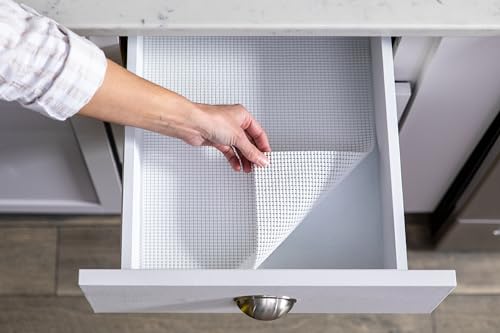 EasyLiner Select Grip Shelf Liner - Easy to Install & Cut to Fit - Non Slip, Non Adhesive, Drawer Shelf & Cabinet Liner for Kitchen, Bathroom, Pantry Cupboards - 12in. x 24ft. - White |(Pack of 4) - color: White, size: 12"W x 24"L (Pack of 4)