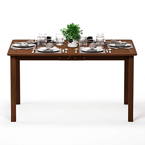 Furinno Tioman Outdoor Dining Table, Natural 35.5"D x 59.0"W x 29.0"H - color: Natural, size: 35.5"D x 59.0"W x 29.0"H