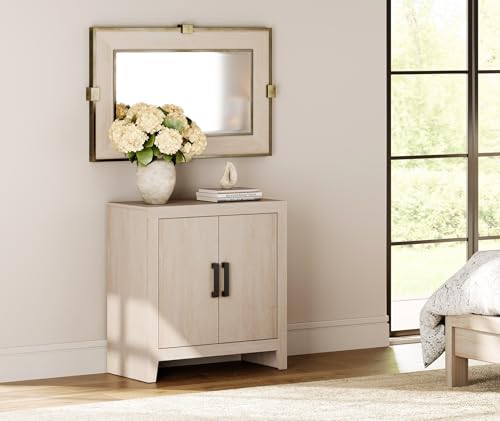WAMPAT Farmhouse TV Stand with Storage Cabinet for TVs up to 50 Inch, 31.5" Entertainment Center, Media Console Table for Living Room, Dining Room & Entryway, Beige - color: Beige