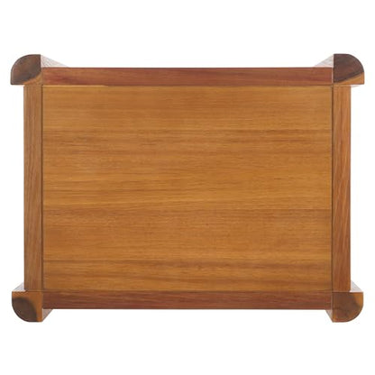 SAFAVIEH Home Collection - Hendro Accent Table, Natural Brown Rectangular Side Table with 1 Shelf, Fully Assembled (ACC2401A) - color: Natural