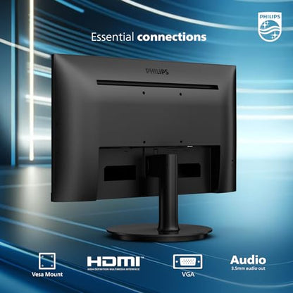 Philips 22 Inch Computer Monitor FHD 100Hz VA VESA Flicker-Free, 221V8LB | 1920×1080 LED Monitor, 4ms GtG, Adaptive Sync, HDMI 1.4, Tilt Adjust, Low Blue Light, 4yr Advance Replacement Warranty - size: 22 inch 100Hz