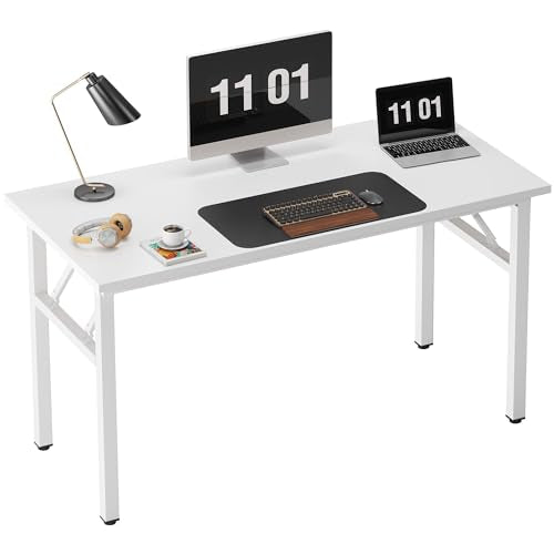 Need 47 inches Computer Desk Office Desk Folding Table with BIFMA Certification Computer Table Workstation, White AC5DW-120 - color: White, size: 47 inches