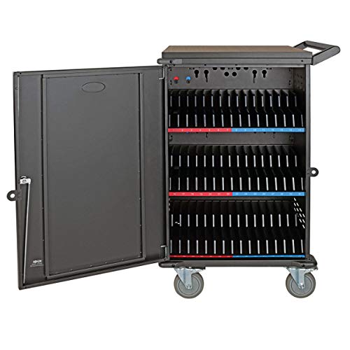 Tripp Lite 45-Port AC Mobile Charging Cart Storage Station for Chromebooks, iPads, Laptops, Tablets, Black (CSC45AC) - size: 45 AC Port, style: Cart