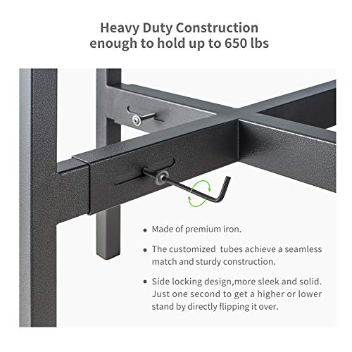 FaithLand Plant Stand, Adjustable Size Fits 8 9 10 11 12 Inches Plant Pot, Metal Planter Stand, Mid Century Expandable Plant Holder Indoor Outdoor, Adjustable Width: 8”-12” - Easy Assembly - size: Fits all pots between 8" and 12"