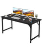 Computer Desk, 47.2" Office Desk, Extra Wide 23.62” Deep Desktop, 0.59” Thick Heavy-Duty Home Office Desks, Office Table with Steel Frame, Modern Wood PC Desk for Bedroom Study Writing Gaming Work