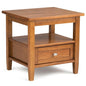 SIMPLIHOME Warm Shaker Solid Wood 20 inch Wide Rectangle Transitional End Side Table in Light Golden Brown for the Living Room and Bedroom - color: Light Golden Brown, size: 20 inch, style: End Table