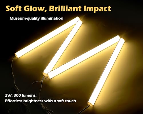 Cefrank V Shape Cabinet Lights, Warm White 4X 12 Inches V-Shape LED Light Bars - 1200lm 12W - Warm White 3000K - color: Warm White