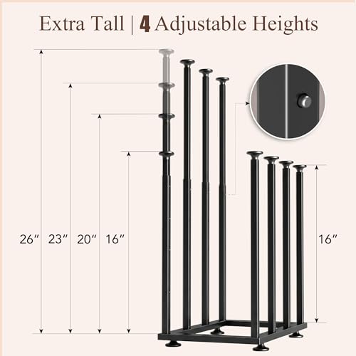 Adjustable Height Boot Rack, Metal Free Standing Shoe Storage Shelf | Cowboy Boots Organizer, Narrow Space-Saving Tall Boot Holder, for Closet Entryway Garage Bedroom, Outdoor, Apartment, 8 Pairs - size: Adjustable Height (8 Pairs)