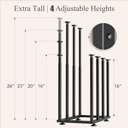 Adjustable Height Boot Rack, Metal Free Standing Shoe Storage Shelf | Cowboy Boots Organizer, Narrow Space-Saving Tall Boot Holder, for Closet Entryway Garage Bedroom, Outdoor, Apartment, 8 Pairs - size: Adjustable Height (8 Pairs)