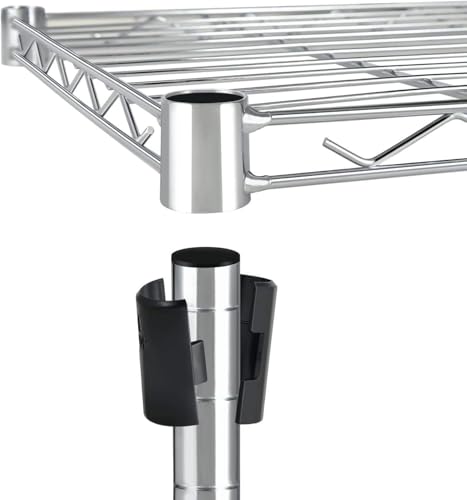 Simple Deluxe Heavy Duty 4-Tier Storage Shelving Unit, 35.83" W x 13.98" D x 55.91" H, 1000 Lbs Loading Capacity, Chrome - color: Chrome, size: 4-Tier, 36"W x 14"D x 56"H