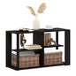 Furinno Romain Narrow End Table with Shelves, Espresso/Black - color: Espresso/Black, size: Narrow End Table