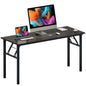 Need Home Office Desk - 60 Inches Large Computer Desk Sturdy Black Table Foldable Desk Gaming Computer Table No Assembly Required AC5CB 60 inch - color: Black & Black Frame, size: 60 inch