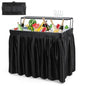 Nice C 4 ft Folding Ice Cooler Table, Party Bar Cooler Table (Black) | Grazing Table, Drain, Bar Cooler Table, Matching Skirt, Storage Shelf - color: Black