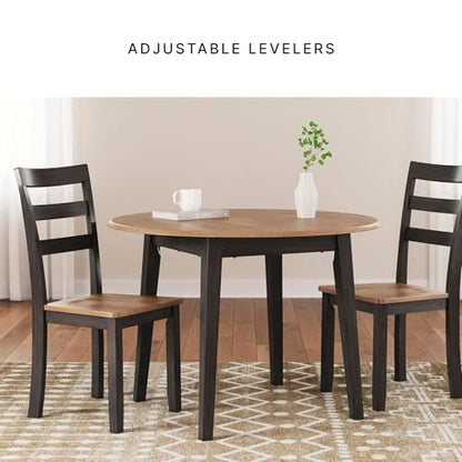Signature Design by Ashley Gesthaven Solid Wood Frame Dining Chair, Set of 2, Natural/Brown - color: Light Brown & Dark Brown