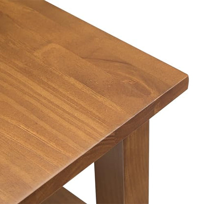SIMPLIHOME Warm Shaker Solid Wood 14 inch Wide Transitional-Style Narrow Side Tables in Light Golden Brown for the Living Room and Bedroom (Set of 2) - color: Light Golden Brown, size: 14 inch, style: End Table (Set of 2)