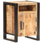 Nightstand Solid Mango Wood Bedside Cabinet with Metal Frame 13.8"x15.7"x21.7" Industrial End Table Storage Shelf for Bedroom, Living Room, Dorm