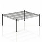 Black Epoxy Wire Storage Shelf, Dunnage Rack, Commercial 1 Tier Small Shelf, 30" x 36" x 14", Heavy-Duty Metal, 600 lbs Capacity - color: Black, size: 30"D x 36"W x 14"H