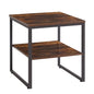 Aibiju Small Table Stand 20 Inch, Multi-Functional Side & Printer Accent Table with Storage Shelf, Rustic Brown YD-TM153H - color: Rustic Brown, style: Basic