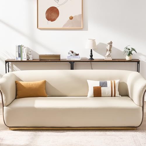 Console Table, Narrow Entryway Table, Thin Sofa Table, Behind Couch Table,for Hallway, Bedroom, Living Room, Foyer, 9.4 x 47.2 x 31.5 Inches, Rustic Brown - size: 9.4" W x 47.2" D, style: Ordinary