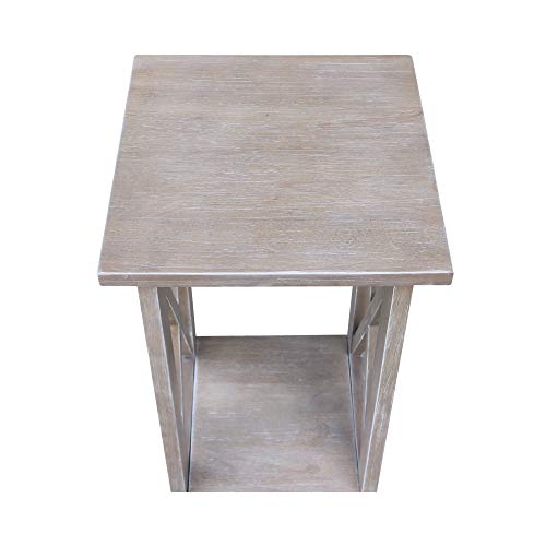International Concepts 24" X-Sided Plant stand, Gray - color: Gray, size: 12 inch W x 12 inch D x 24 inch H