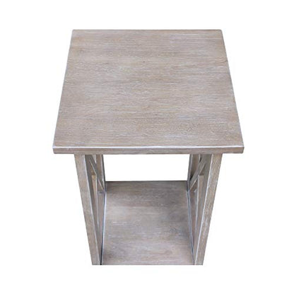 International Concepts 24" X-Sided Plant stand, Gray - color: Gray, size: 12 inch W x 12 inch D x 24 inch H