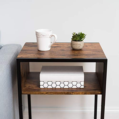 IRIS USA Wood and Metal Frame Side Table, Accent Sofa End Table Coffee Snack, Bedroom Night Stand, Living Room Computer Desk, A-Shape - style: A-Shape