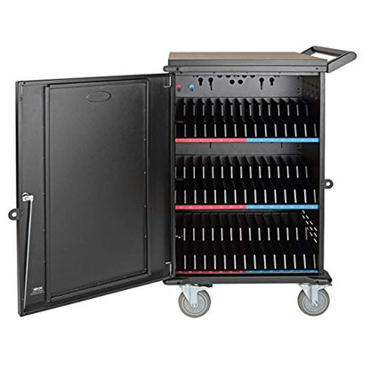 Tripp Lite 42-Port AC Mobile Charging Cart Storage Station for Chromebooks, iPads, Laptops, Tablets, Black (CSC42AC) - size: 42 AC Port, style: Cart