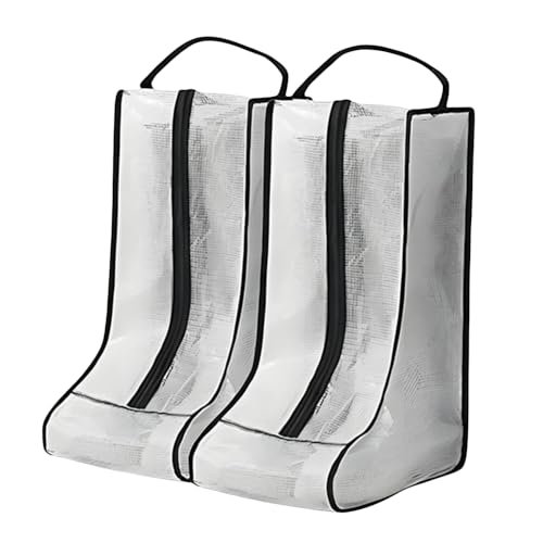 Portable 2 Pack Boots Storage,Tall Boots Storage/Protector Bag,Black Portable waterproof storage bags are used for travel storage,under the bed,wardrobe, shoe cabinet and other home storage - color: Black Edge, size: Tall