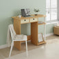 Ipoh Home Computer Desk, 32 Inch Writing Desk, Study Desk with Side Shelves and Bin Storage, for Home Office, Study Room, Natural/White - color: Natural/White